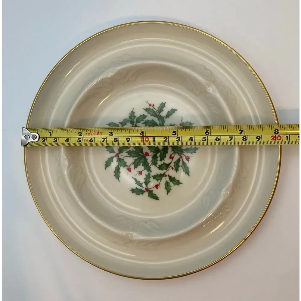Lenox Holly Berry Small Condiment Gold Rim 8